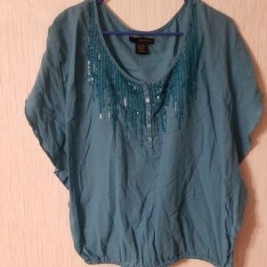 Womens aqua colored shirt Calvin klien
